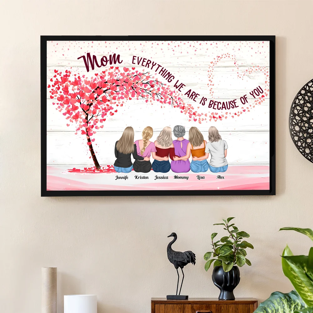 Personalized Mother & Daughters Canvas/Poster - Everlasting Bond Gift - Image 3