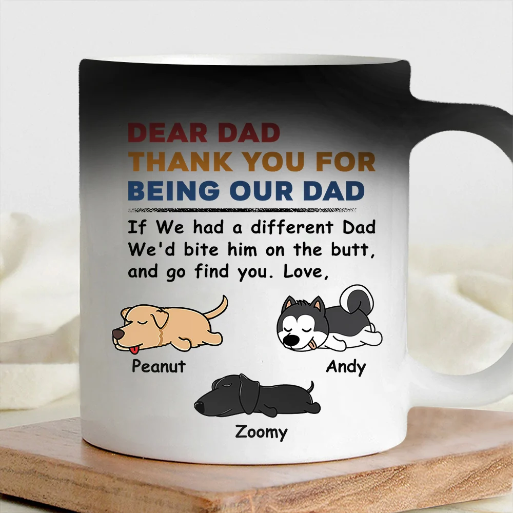 Creative Pet-Themed Color Changing Mug – Personalized  Design, Special Gift for Father, Mother and Family