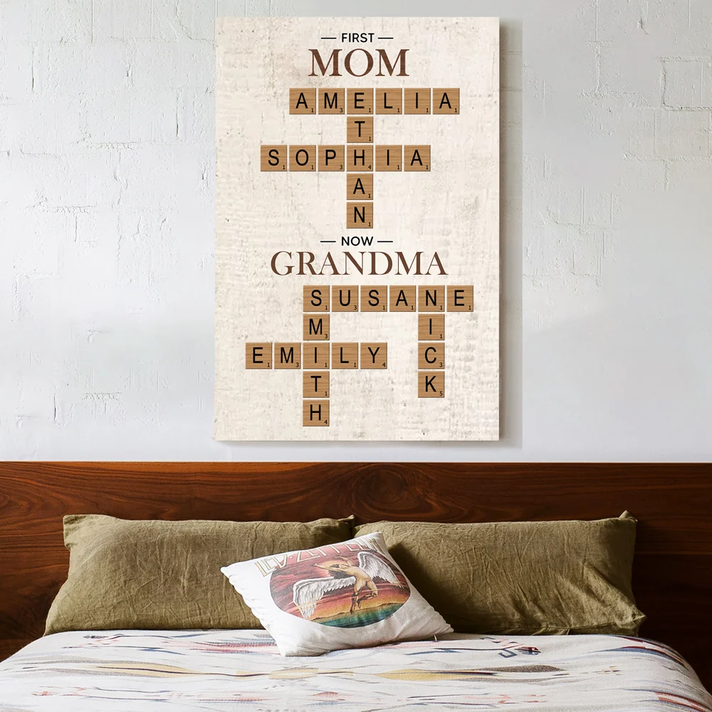 Custom Scrabble Canvas Poster - Personalized Family Names Gift - Image 2