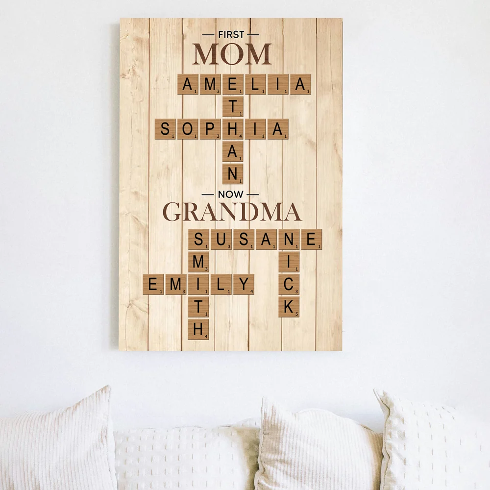 Custom Scrabble Canvas Poster - Personalized Family Names Gift - Image 3