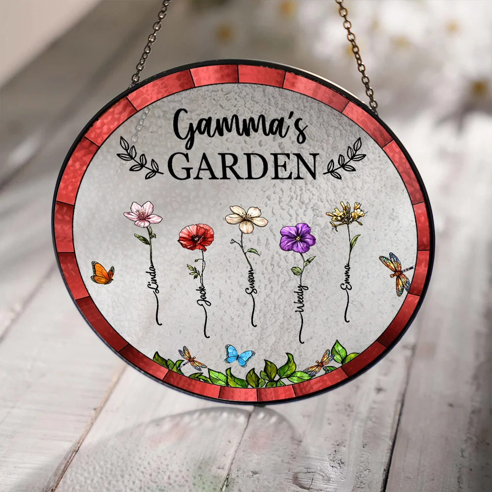 Custom Grandma’s Garden Suncatcher Ornament – Personalized Floral Gift with Family Names – Thoughtful Gift for Grandmother, Birthday & Mother’s Day - Image 8