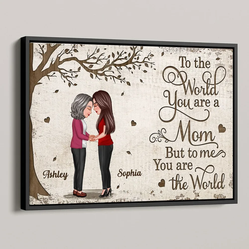 Custom "To the world you are a Mom, but to me you are the world" Poster, Mother-Daughter Bond, Perfect Gift for Mom and Daughter - Image 7