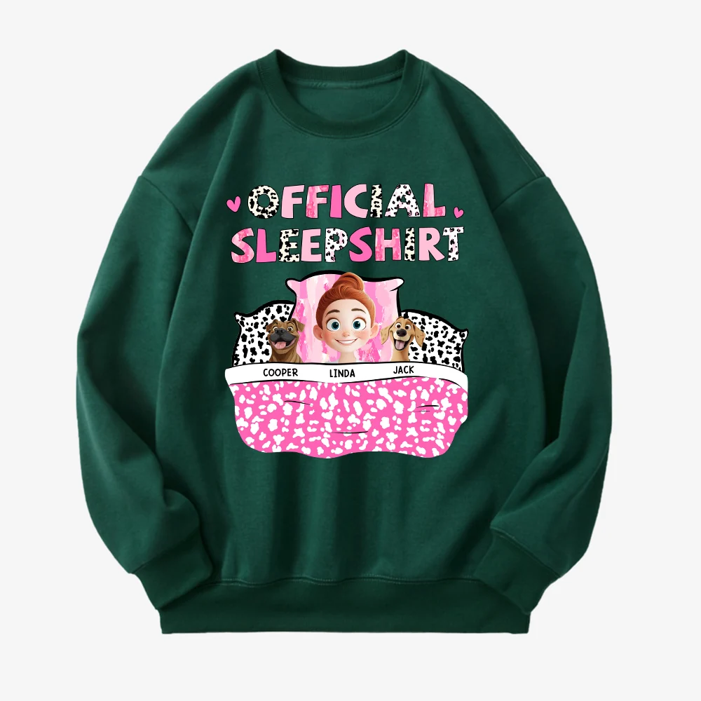 Personalized Dog Lover Sleep Shirt – Official Sleepshirt with Cute Design Featuring Pet Names, Ideal for Kids and Pet Lovers, Perfect for Birthdays or Casual Wear - Image 5
