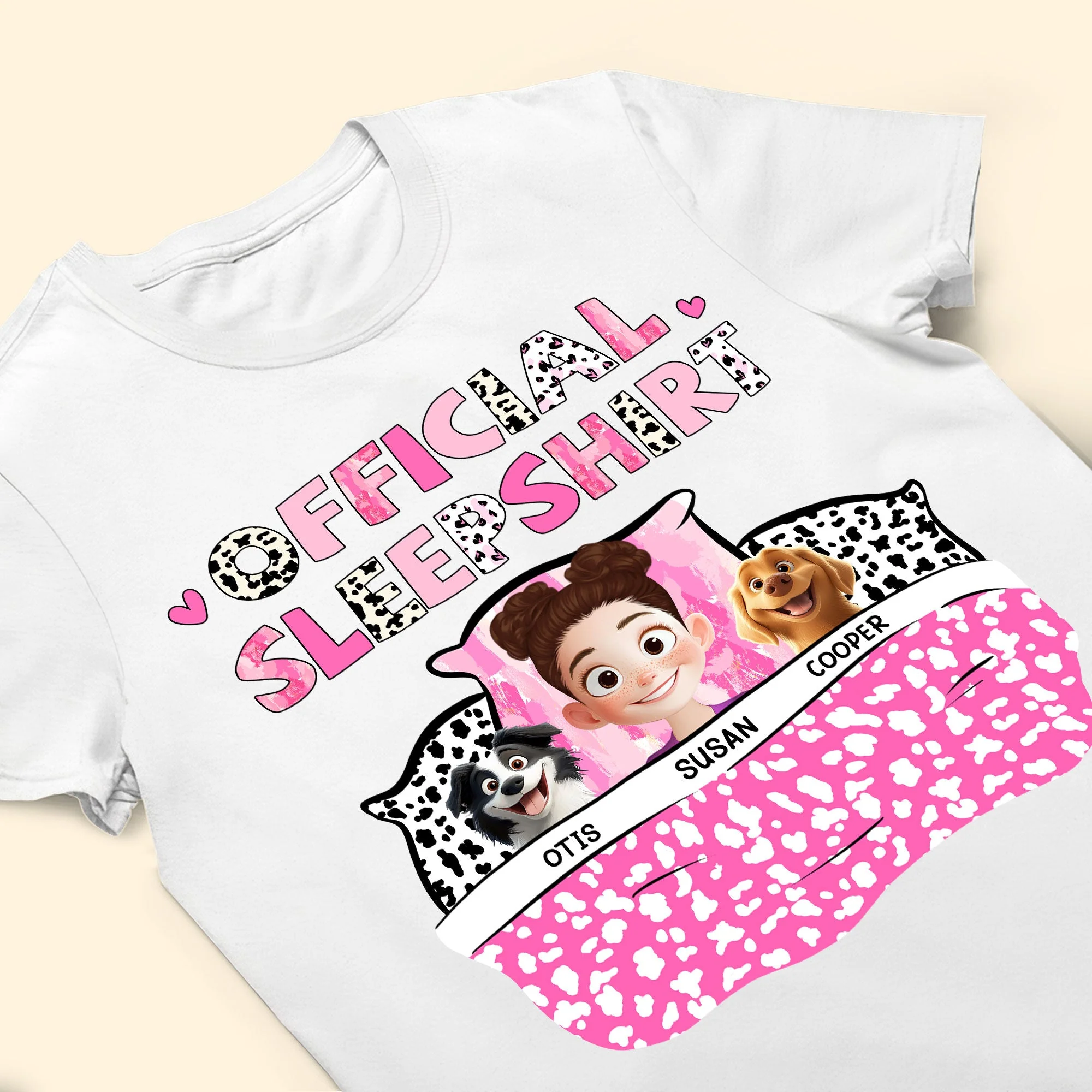 Personalized Dog Lover Sleep Shirt – Official Sleepshirt with Cute Design Featuring Pet Names, Ideal for Kids and Pet Lovers, Perfect for Birthdays or Casual Wear - Image 8