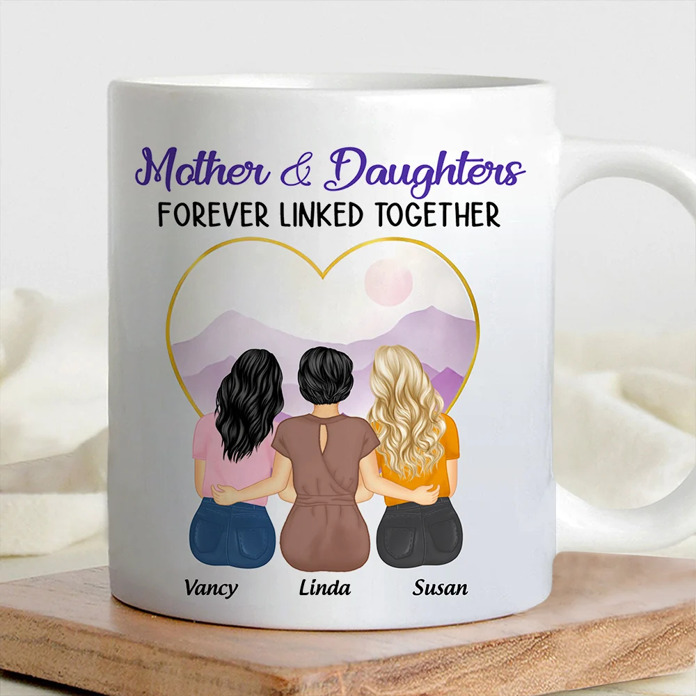 Personalized Mug for Mother and Daughters – Heartwarming Family Gift with Custom Names, Great for Mother's Day or Family Gatherings - Image 3