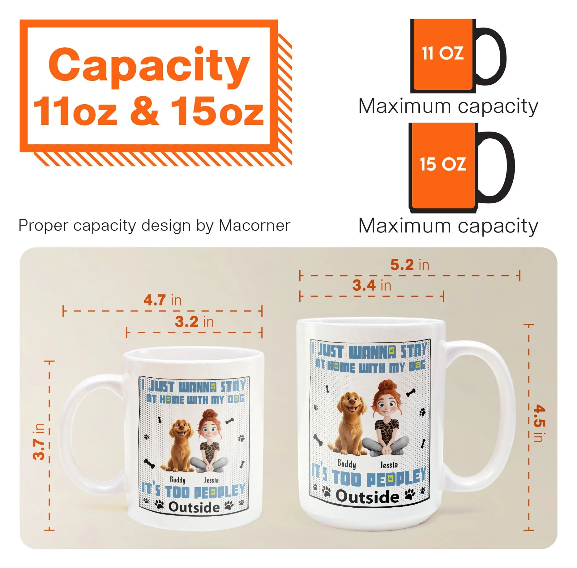 Personalized Pet Design White Ceramic Mug for Dog Lovers - Image 4