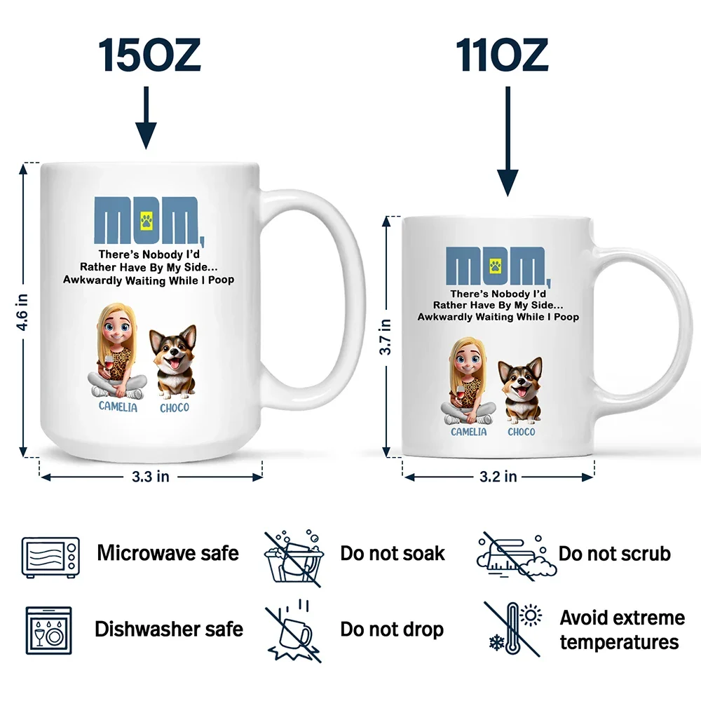 Personalized White Ceramic Mug - Custom Gift Cup - Image 4