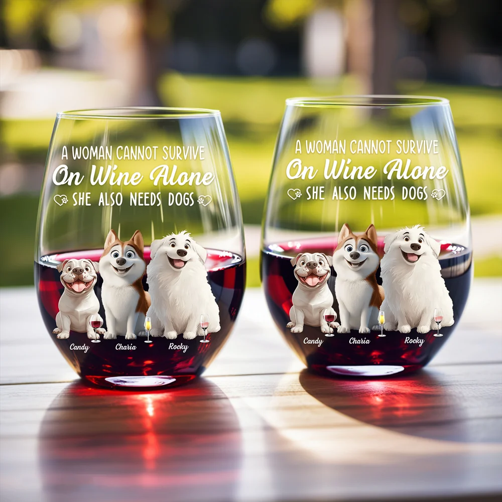 Personalized Dog Lover Wine Glass - Custom Cup Gift - Image 2