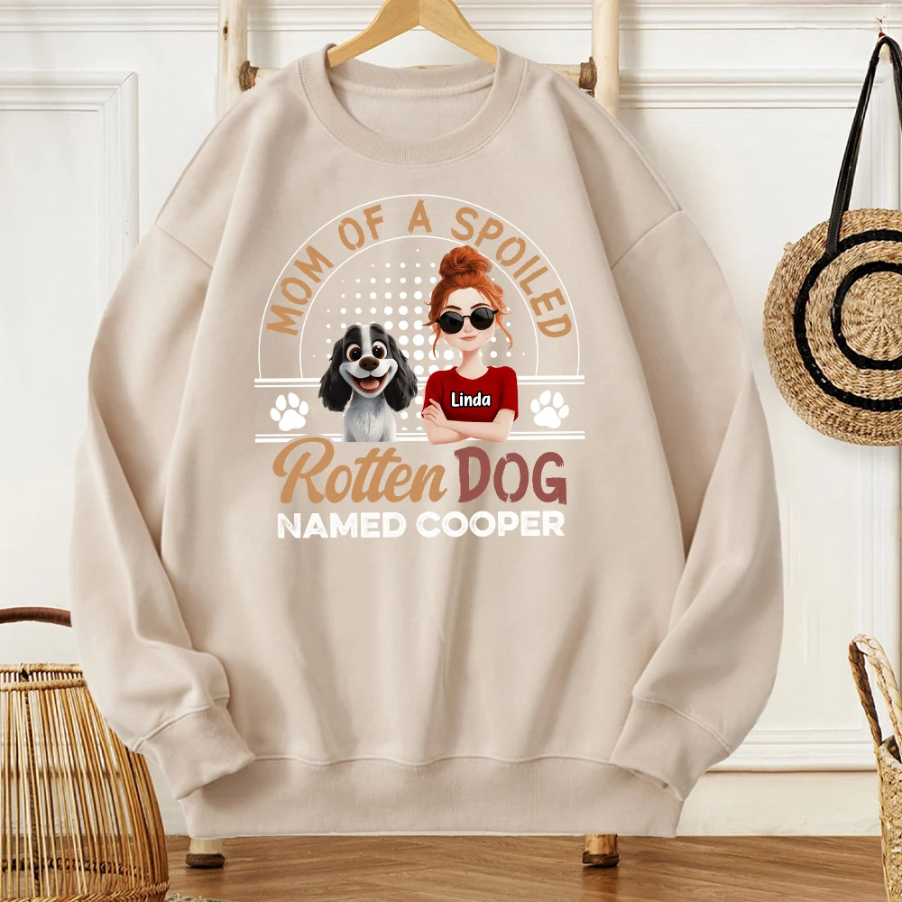 Mom of a Spoiled Dog T-Shirt - Personalized Classic Tee with Custom Name, Perfect Gift for Dog Lovers - Image 3