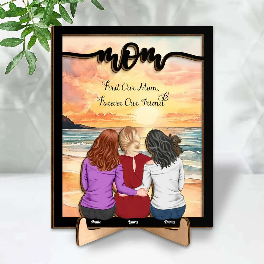 Mother and Daughters Forever Linked Together – Custom Plaque for Family Love and Memories - Image 3