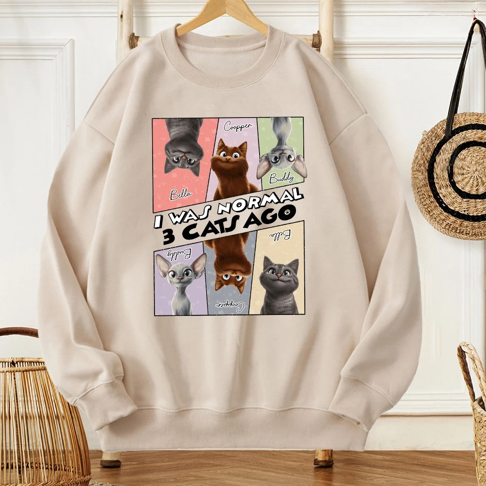 I Was Normal – Fun Classic Tee for Cat Lovers with Personalized Cat Designs, Perfect Gift for Pet Enthusiasts - Image 4
