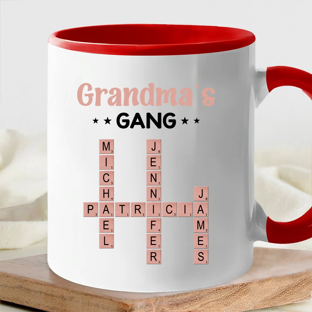 Personalized Ceramic Mug for Grandma – Custom Design Featuring Her Grandkids' Names – Great Gift for Mother's Day - Image 3