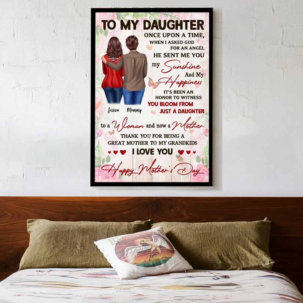 Personalized Mother's Day Canvas or Poster - Gift from Daughter