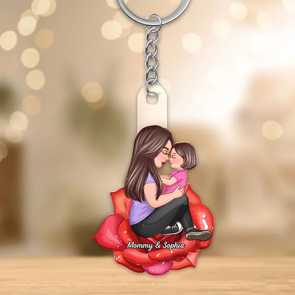 Personalized Grandma Acrylic Keychain with Sunflower Design - Image 6