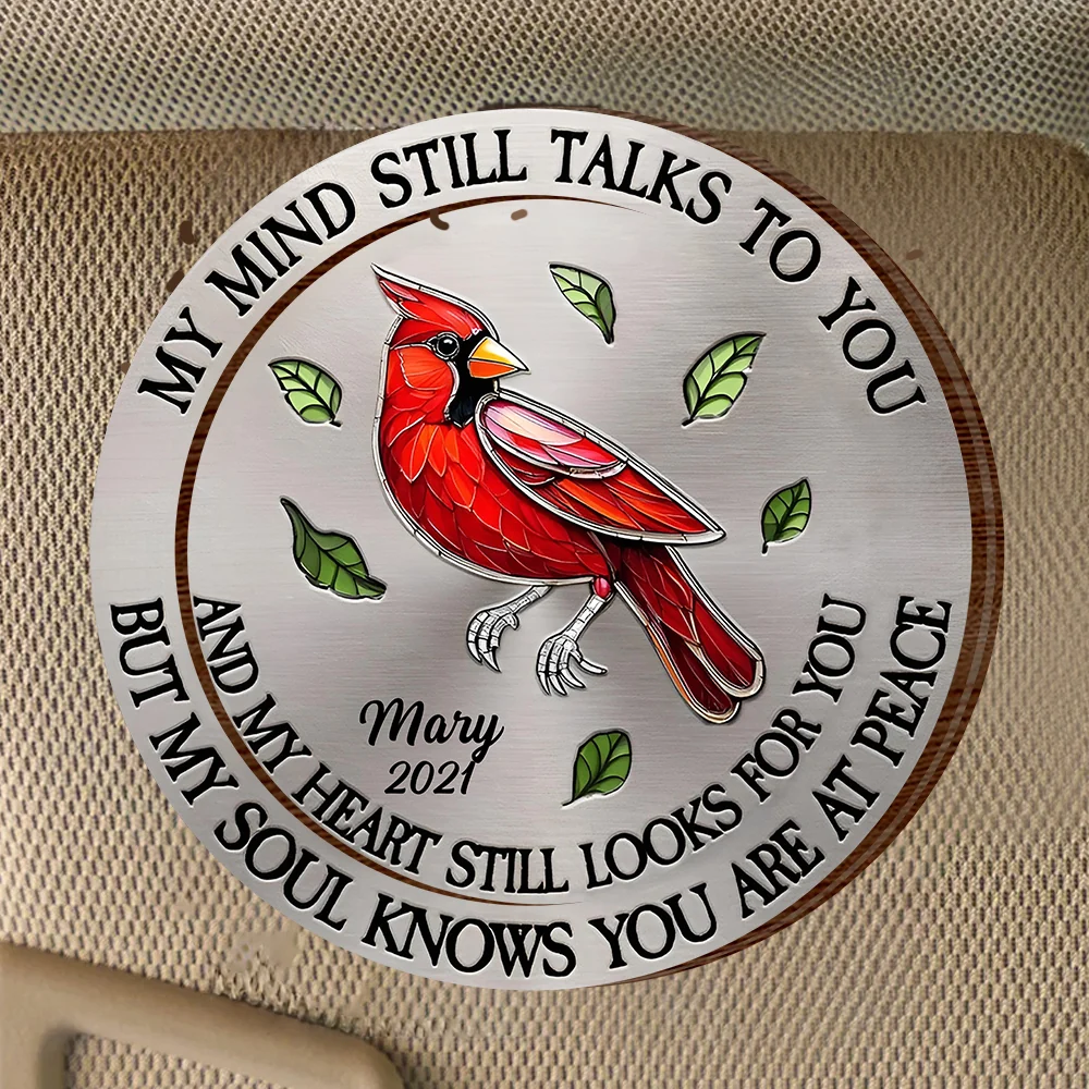 Forever Remembering - Customizable Red Cardinal Car Visor Clip, A Soulful Keepsake, Perfect Gift for Mother’s Day, Memorials, or Birthdays