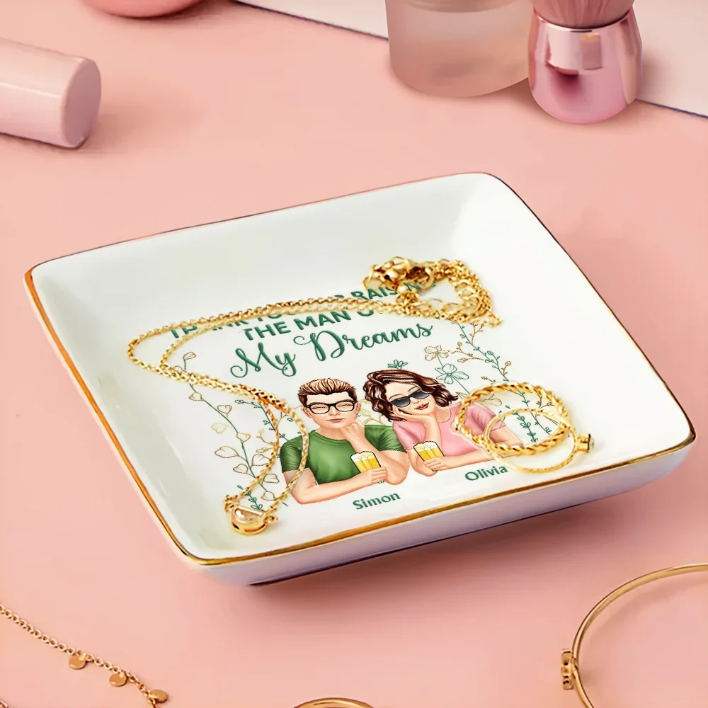 Thank You for Raising Me – Personalized Ceramic Jewelry Dish for Mother with Custom Names, Perfect Gift for Mother’s Day, Birthdays, or Special Occasions - Image 8