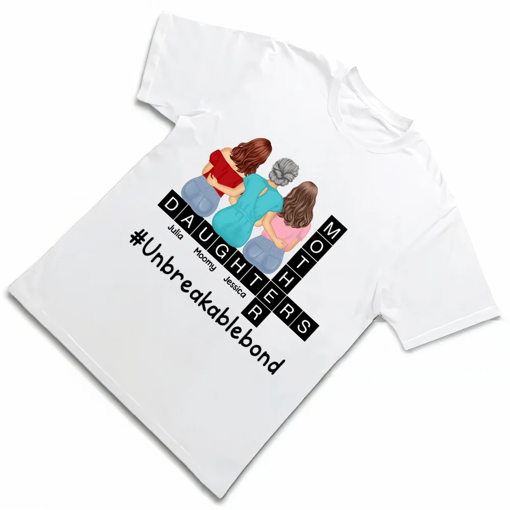 Unbreakable Bond – Personalized Mother and Daughters T-shirt, Women’s T-shirt, Hoodie, and Sweatshirt – Perfect Gift for Mother - Image 2