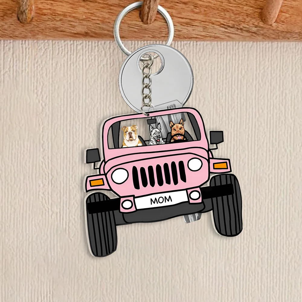 Customized Pet Car Keychain – Choose Dog, Cat, or Upload Your Own Image, Humorous Car Keychain for Pet Lovers - Image 3