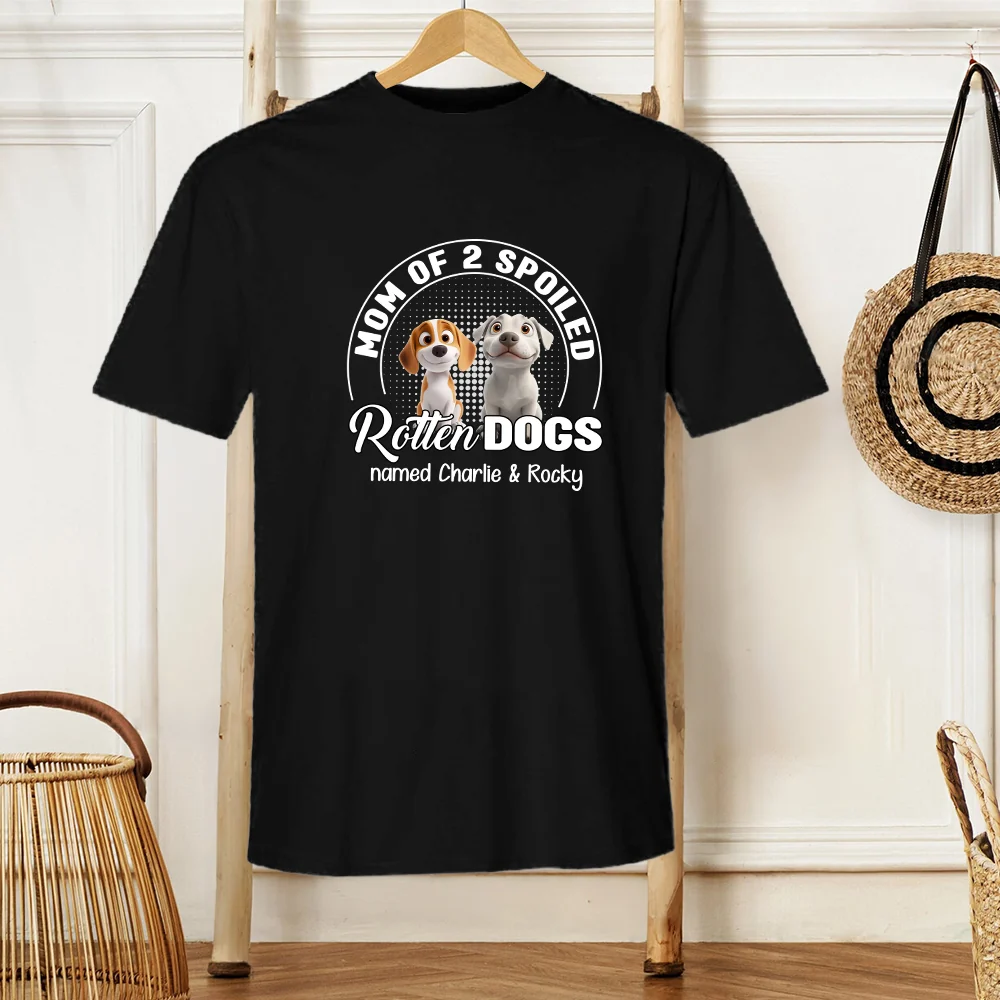 Personalized 'Mom & Spoiled Dog' Tee - Custom Dog Name Gift Shirt - Image 3