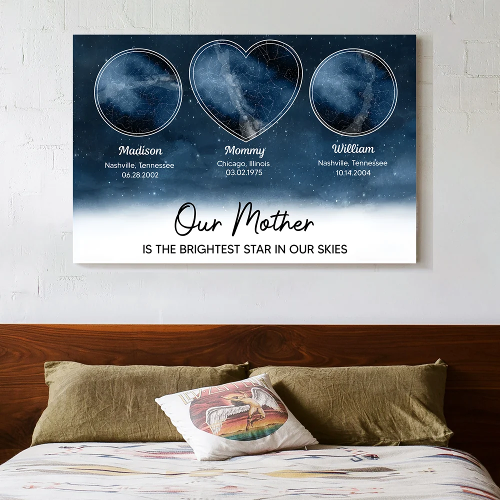 Personalized Star Map Poster/Canvas - Ideal Mother’s Day Gift - Image 3