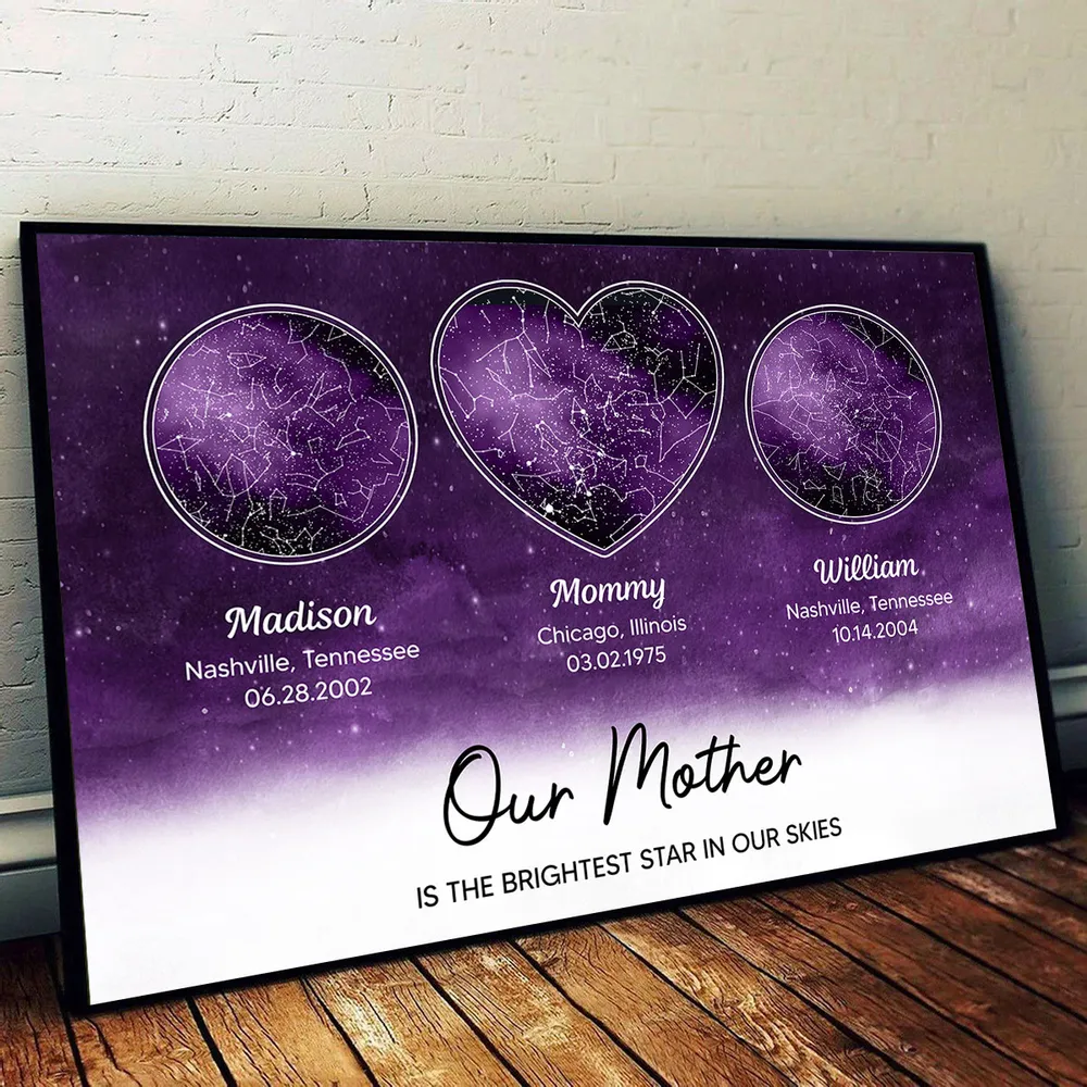 Personalized Star Map Poster/Canvas - Ideal Mother’s Day Gift - Image 7