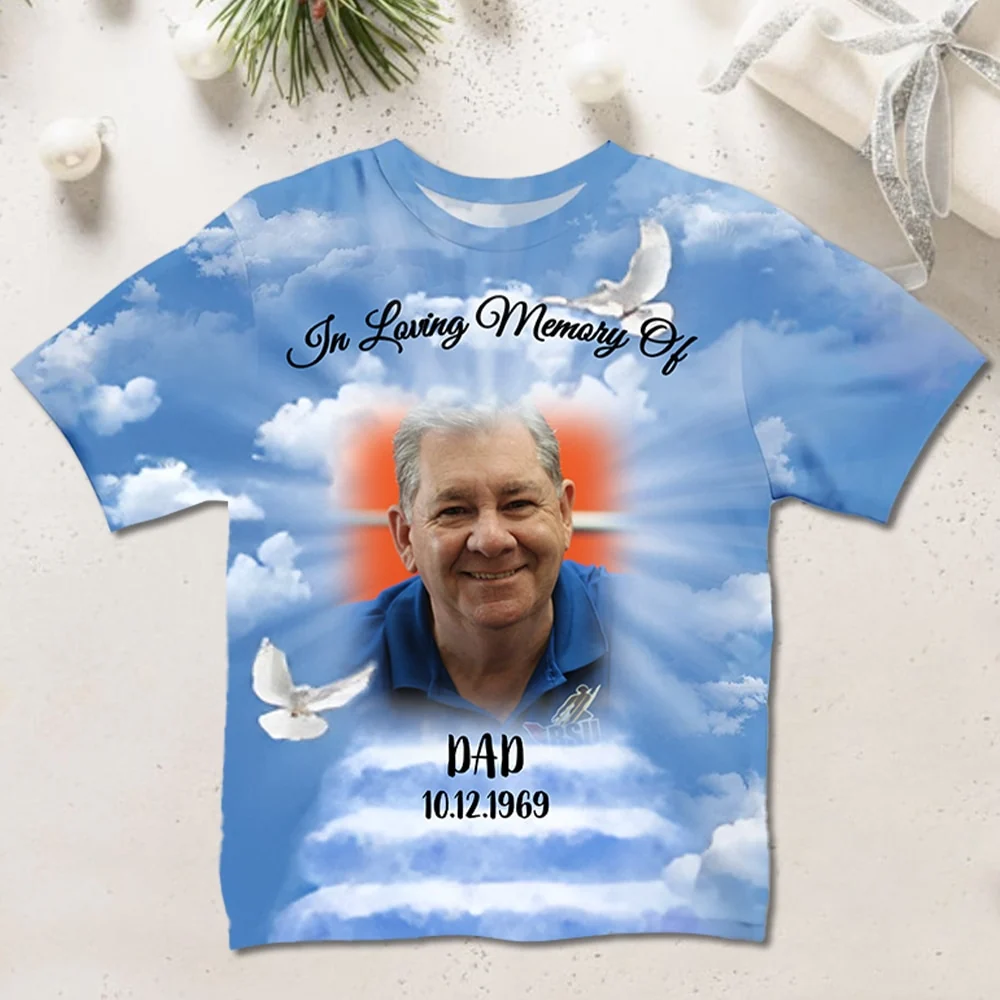 Custom Memorial Classic Tee - Photo & Name Tribute - "Always on My Mind, Forever in My Heart" - Meaningful Keepsake Shirt