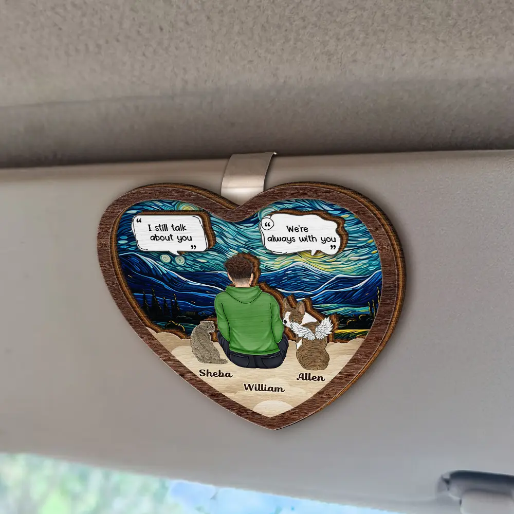 Personalized Car Visor Clip – Heartfelt Memorial for Pet Lovers – A Cherished Reminder of Love and Companionship - Image 5