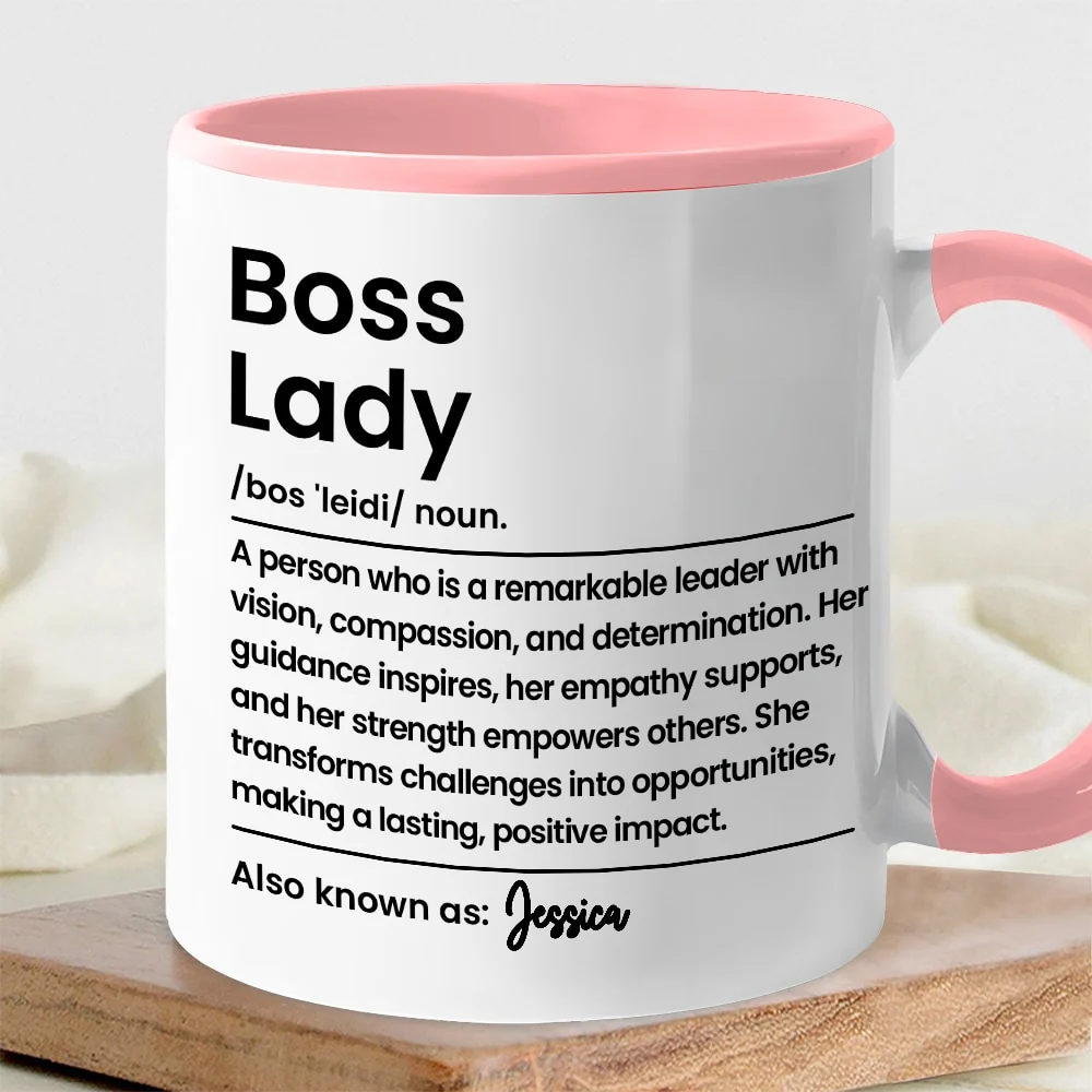 Boss Lady: A Woman of Strength and Vision – Personalized Mug, Poster, Keychain, Pillow, Plaque & Sign, Inspirational Gift for Her - Image 4