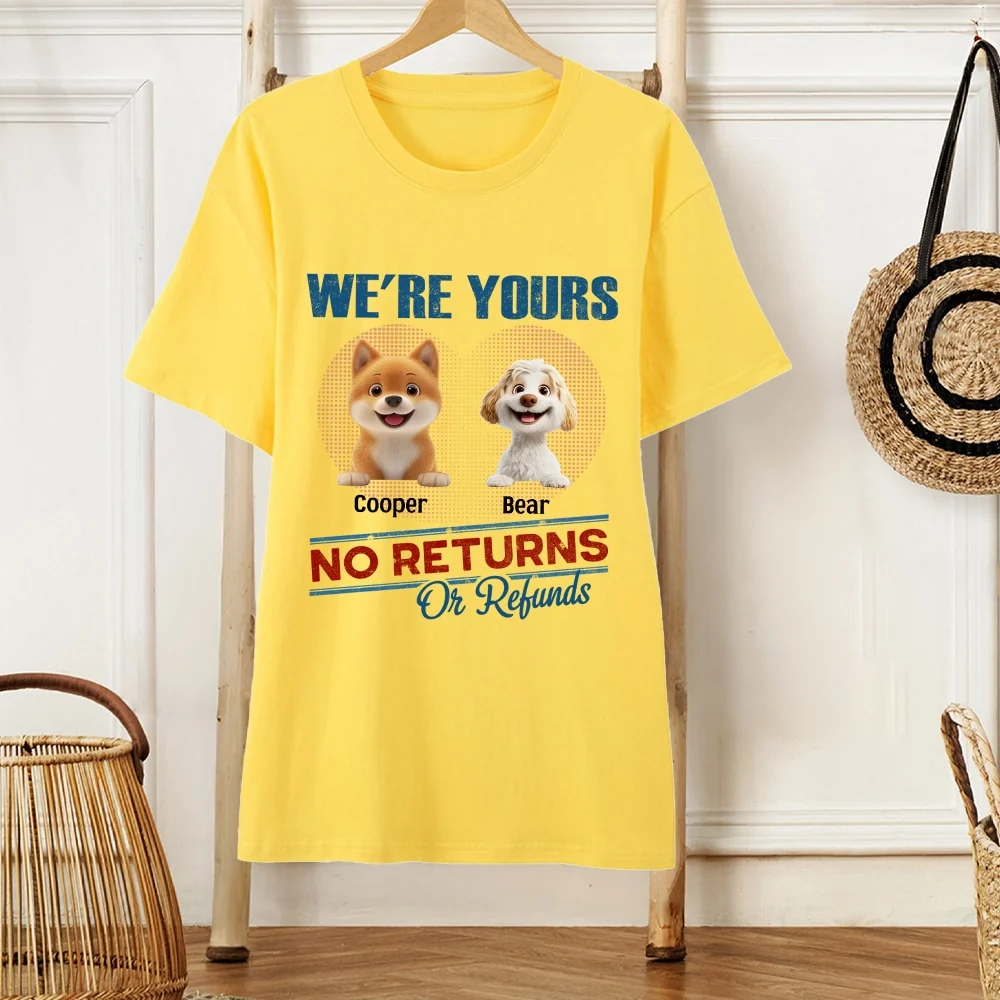 Custom Pet Lover Hoodie - Cute Dogs Design - "No Returns No Refunds" - Personalized Gift for Dog Parents - Image 2