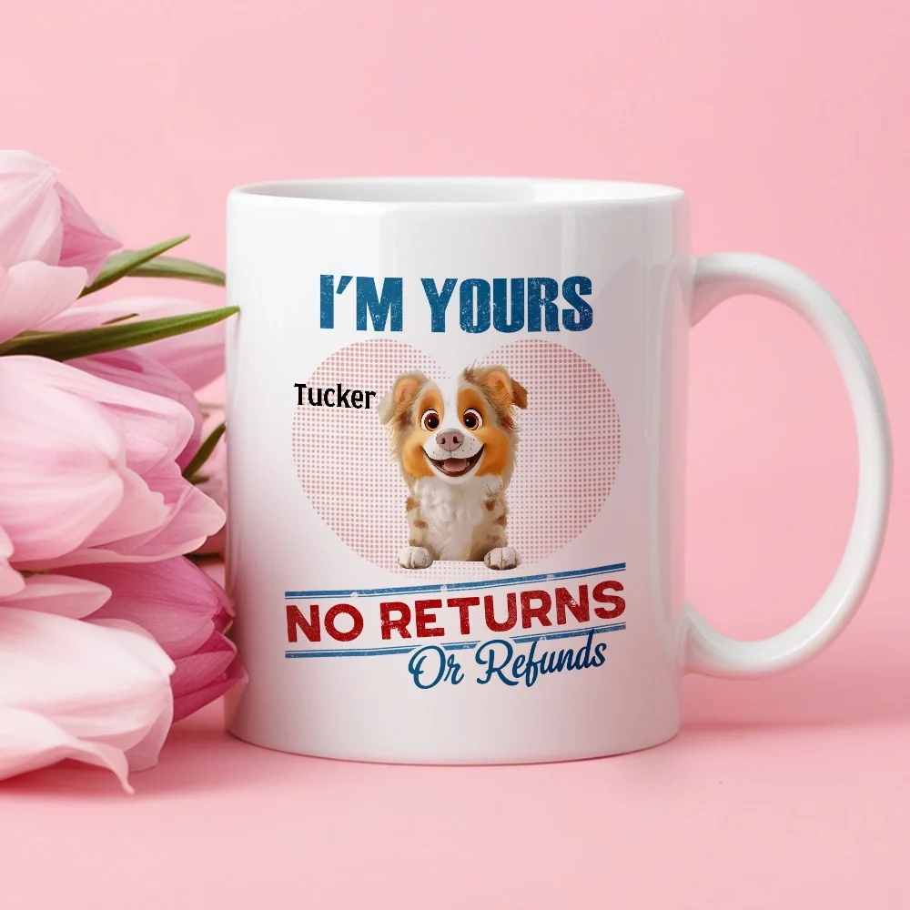 Custom Pet Lover Hoodie - Cute Dogs Design - "No Returns No Refunds" - Personalized Gift for Dog Parents - Image 3