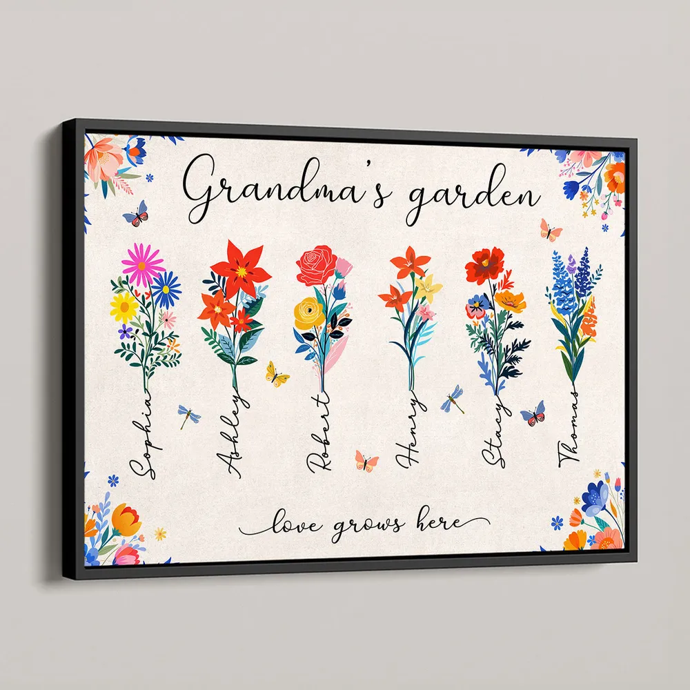 Personalized Grandma’s Garden Poster - Custom Grandkids’ Names & Flowers - Family Gift for Grandmother - Image 8