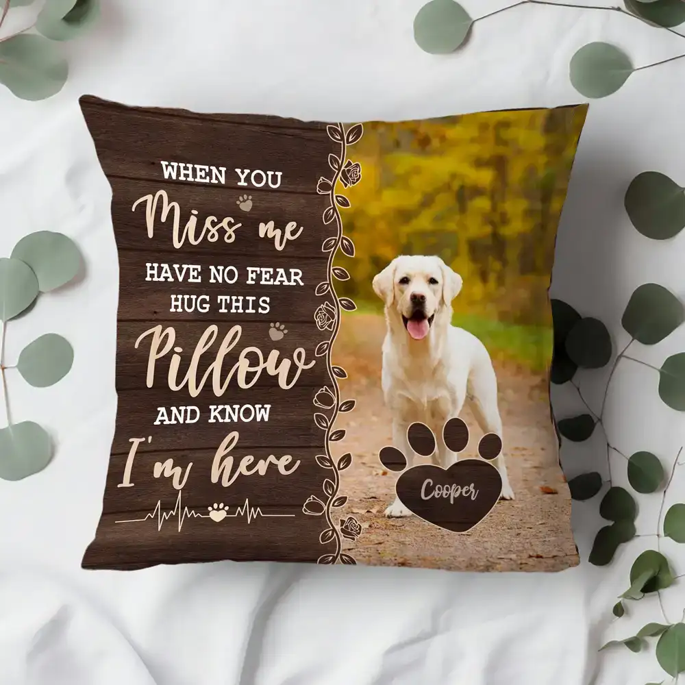 Personalized Pet Memorial Pillow with Custom Photo & Name - Image 3
