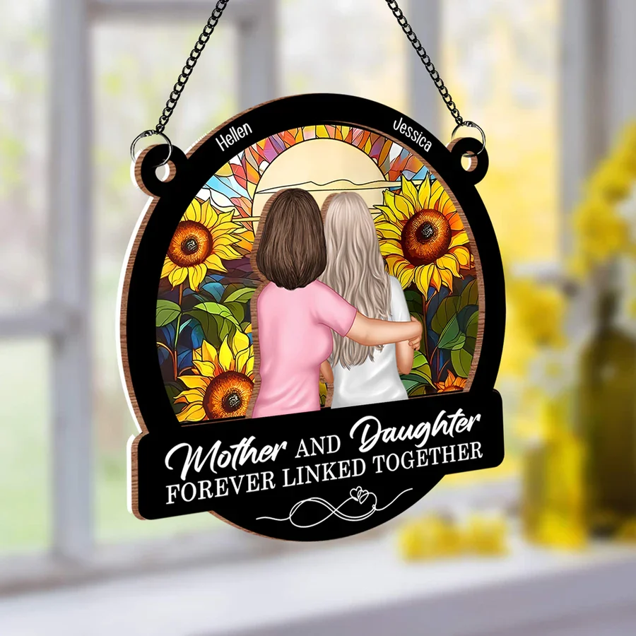 'Forever Linked Together' Mother-Daughter Sunflower Poster - Perfect Keepsake for Mom - Image 6