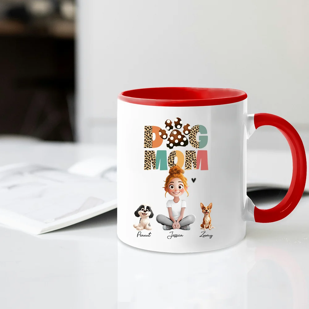 Cartoon Dog Mom as A Custom Engraved Crystal Car Hanger or as A Custom Car Hanger – A Unique Surprise for Mother's Day, Valentine's Day, or Pet Lovers - Image 5
