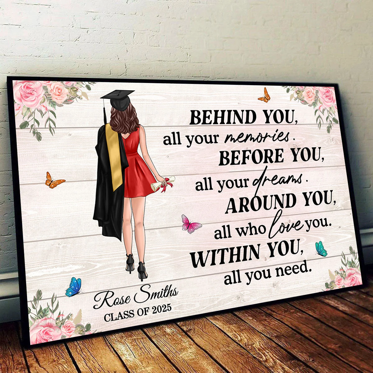 Personalized Graduation Keepsake – Motivational Wall Art for Students Moving Forward, Personalized with Name & Class Year - Image 7