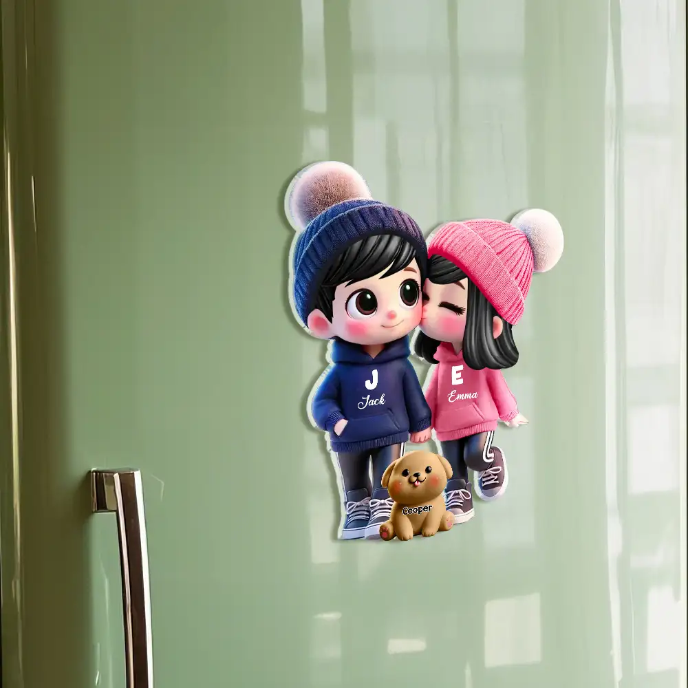 Personalized Acrylic Fridge Magnet for Couples – Custom Couple’s Design, Perfect Gift for Love