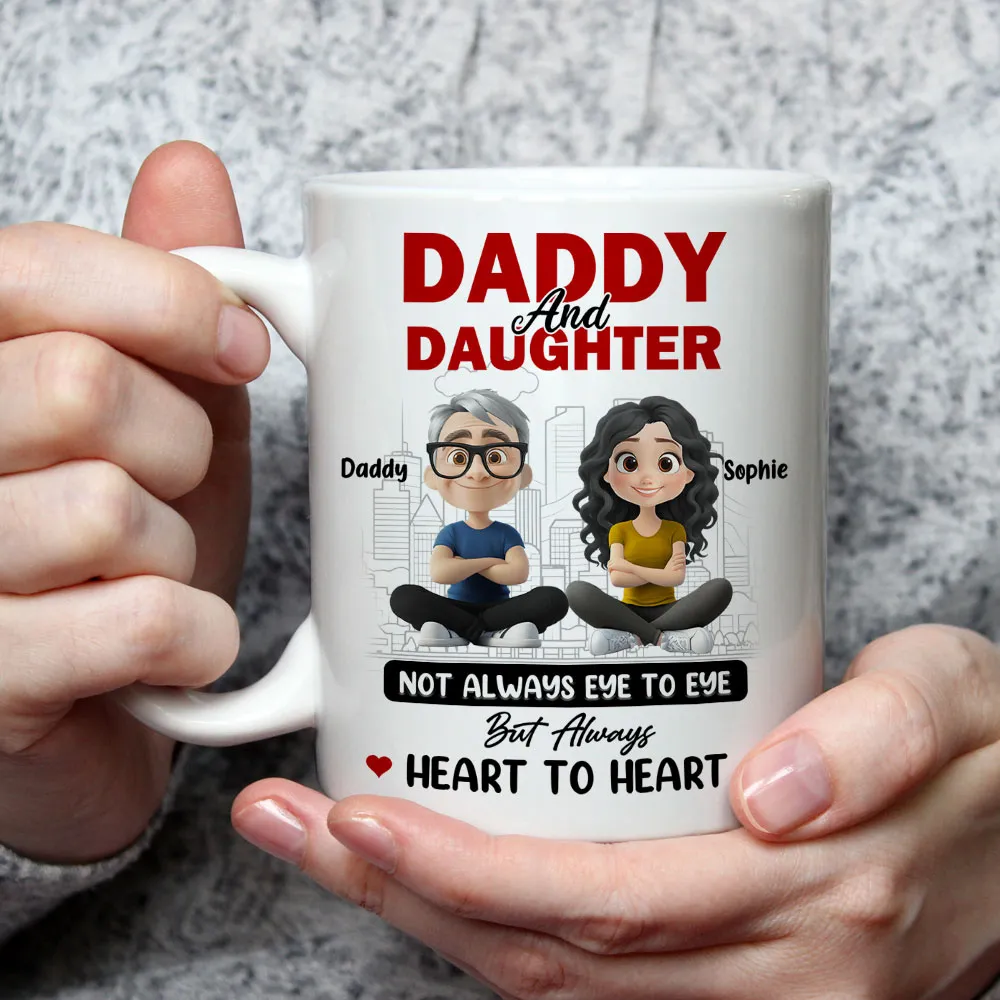 Dad And Daughter Share Love - Personalized Two-Tone Mug with Cute Design - Perfect Gift for Fathers and Daughters - Image 8