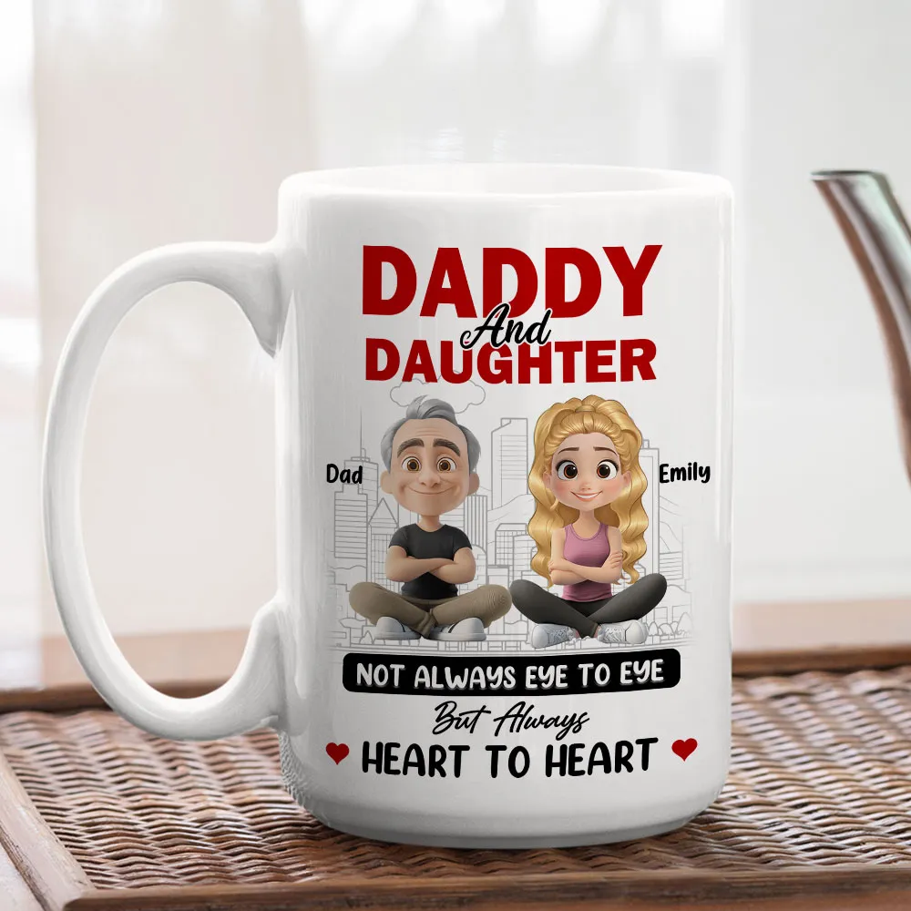 Dad And Daughter Share Love - Personalized Two-Tone Mug with Cute Design - Perfect Gift for Fathers and Daughters - Image 9