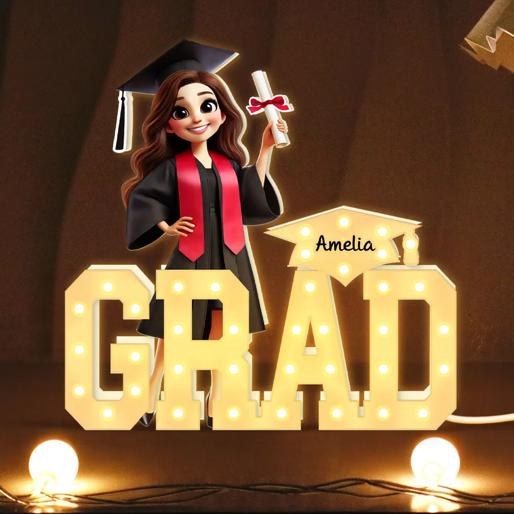 Custom Acrylic Light Box with Graduate and Personalized Design - Perfect Gift for Graduation - Image 4