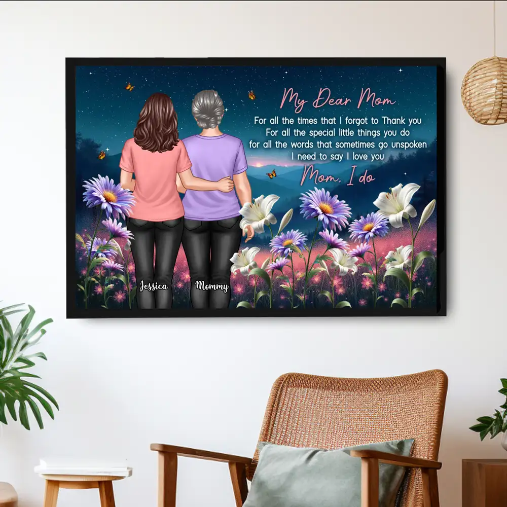 Custom Mother-Daughter Poster or Canvas with Personalized Design - Image 3