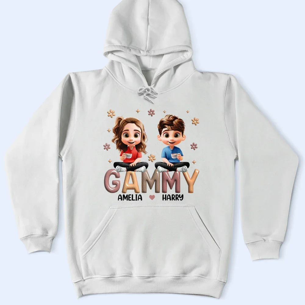 Personalized Family T-Shirt for Grandma with Children's Names - Image 7