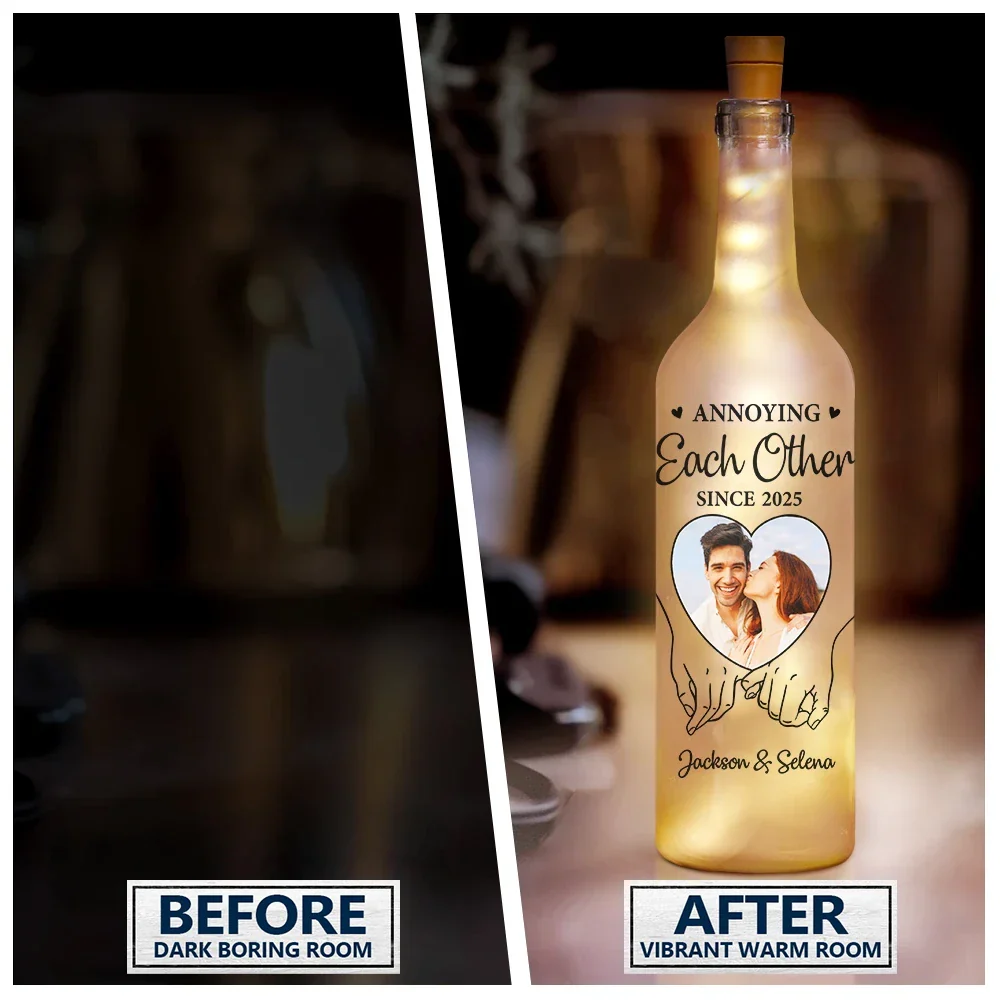 Personalized Bottle Lamp – "You & Me We Got This" Custom Light for Couples - Image 7