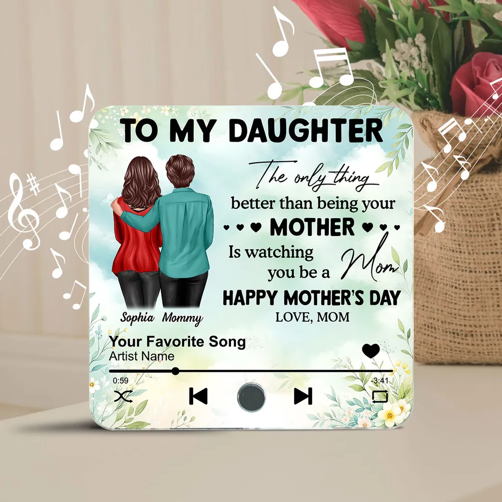 To My Daughter From Mom Happy Mother's Day Personalized Acrylic Music Magnet, Mother's Day Gift For Daughter - Image 4