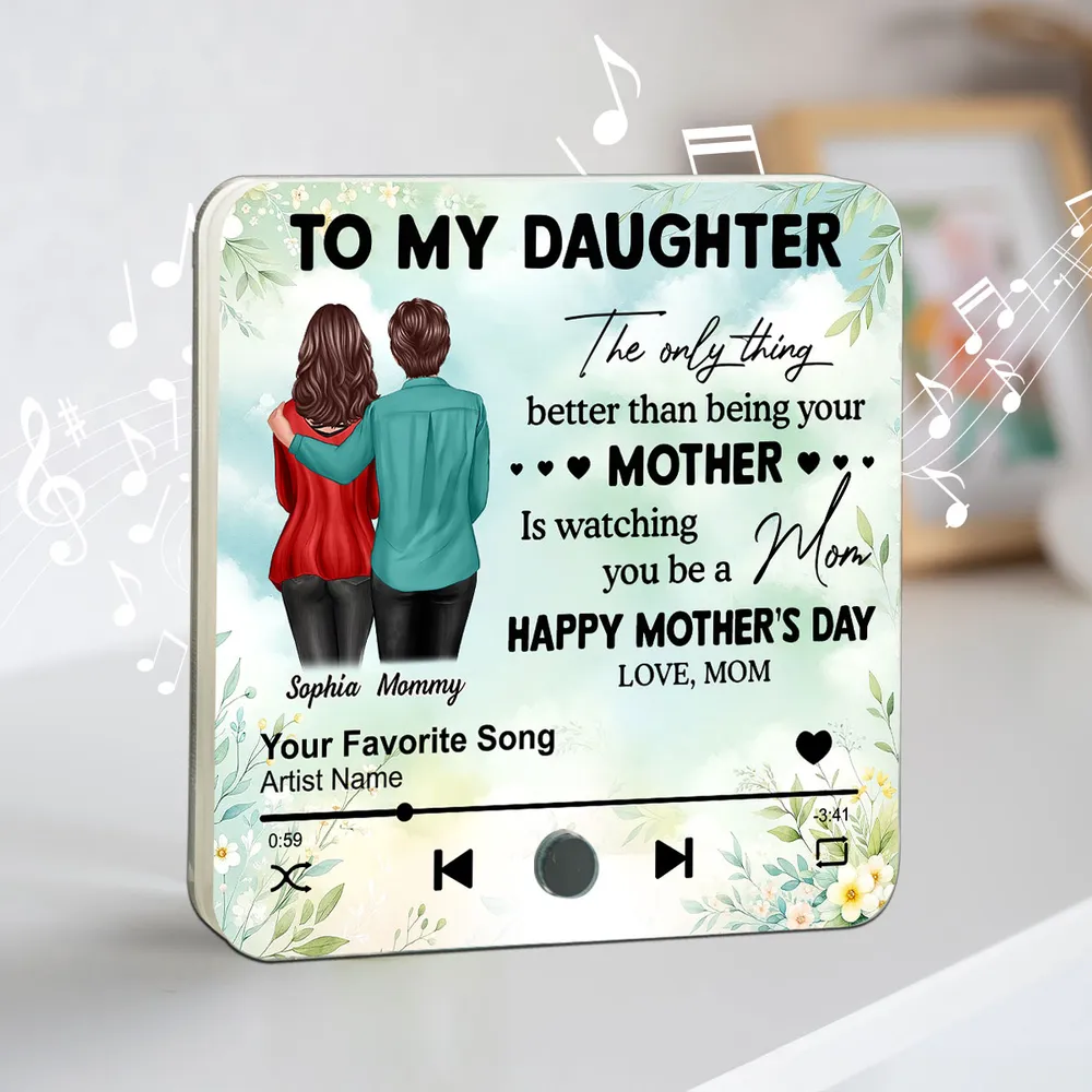 To My Daughter From Mom Happy Mother's Day Personalized Acrylic Music Magnet, Mother's Day Gift For Daughter - Image 5
