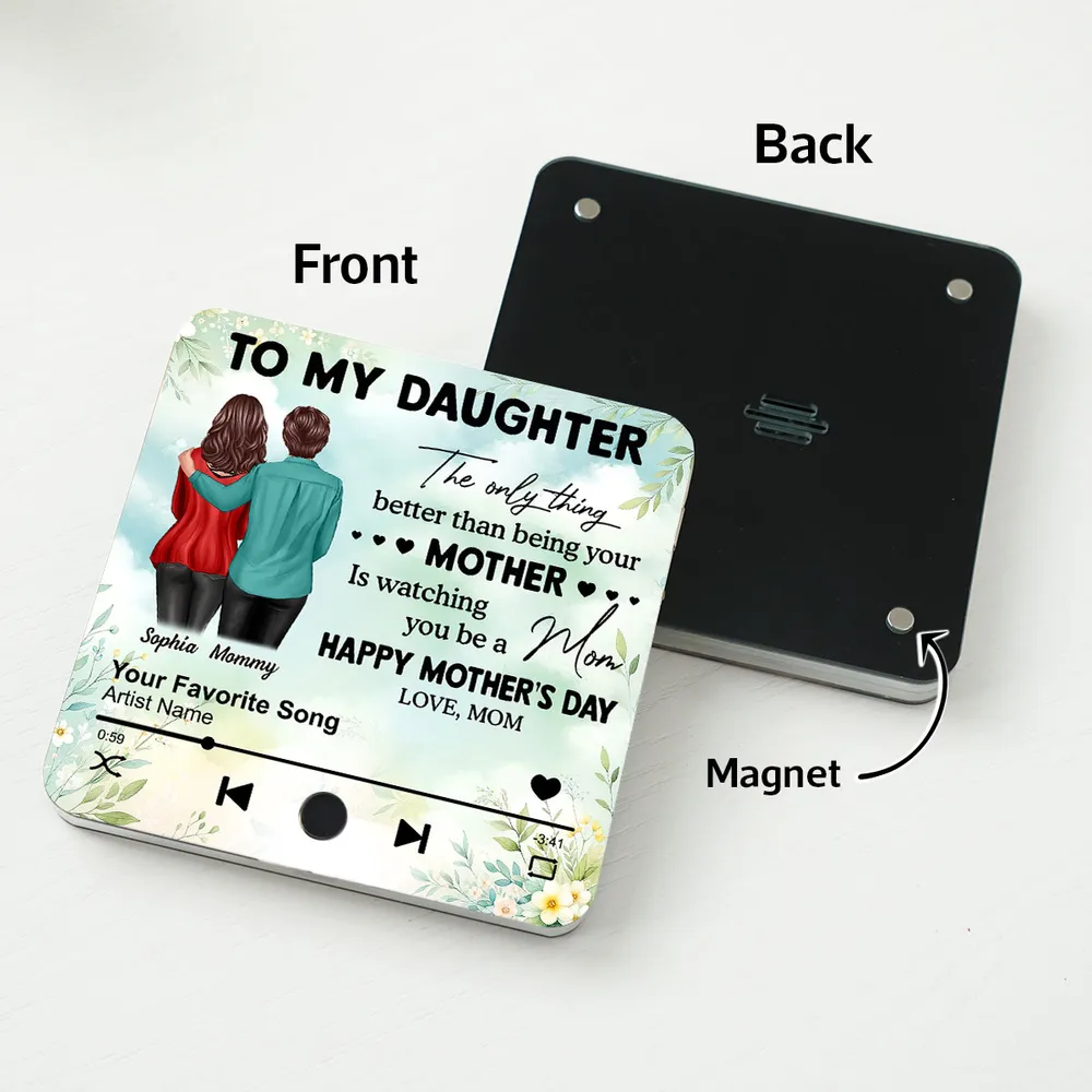 To My Daughter From Mom Happy Mother's Day Personalized Acrylic Music Magnet, Mother's Day Gift For Daughter - Image 7