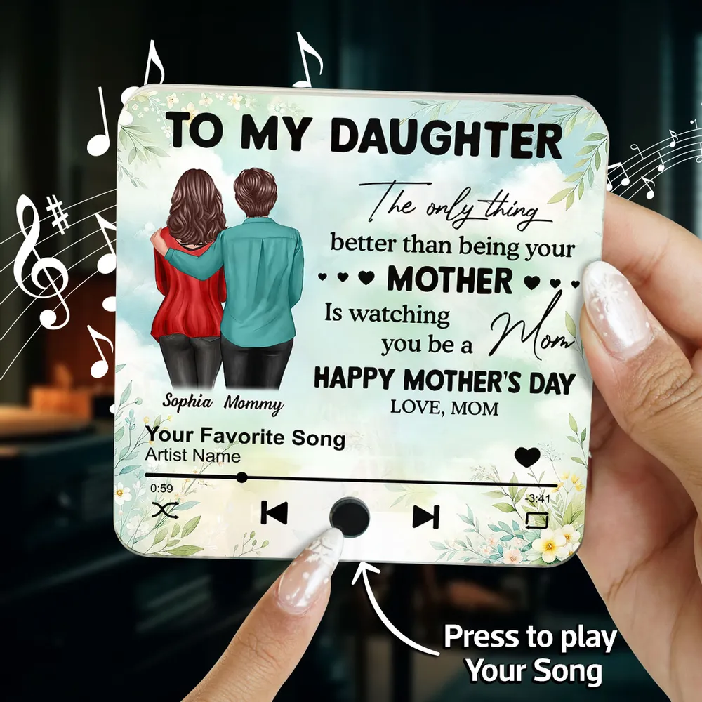 To My Daughter From Mom Happy Mother's Day Personalized Acrylic Music Magnet, Mother's Day Gift For Daughter - Image 9