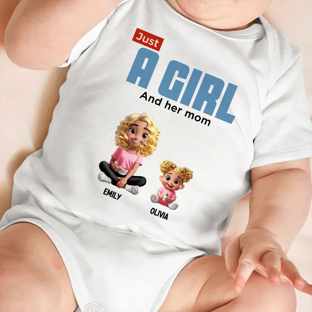 Custom Just a Mom and Her Kids – Cute Sitting Pose – Tee, Sweatshirt, Hoodie – Mother's Day & Birthday Gift - Image 8
