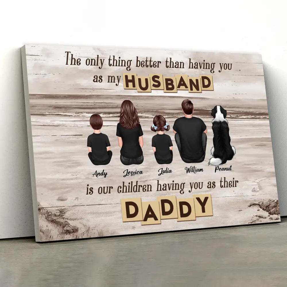 "To the World, You Are a Dad, But to Us, You Are the World" Custom Family Poster – Personalized Father’s Day Gift - Image 4