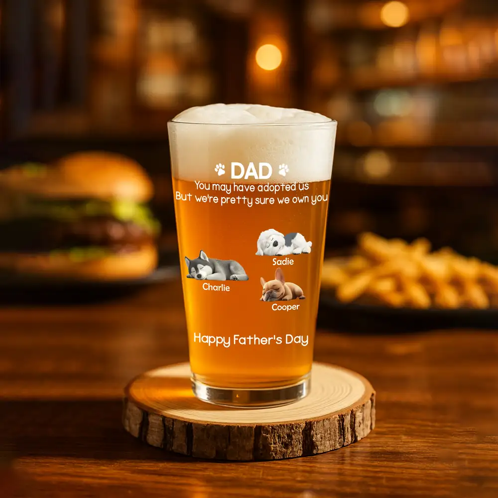 Custom Whiskey Glass – Sleeping Dogs & Names – Happy Father’s Day Gift for Dog-Loving Husband - Image 6