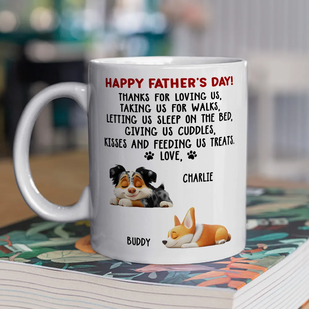 Funny Pet-Themed White Ceramic Mug – Father’s Day Gift for Dog Dads Featuring Sleeping Puppy - Image 8